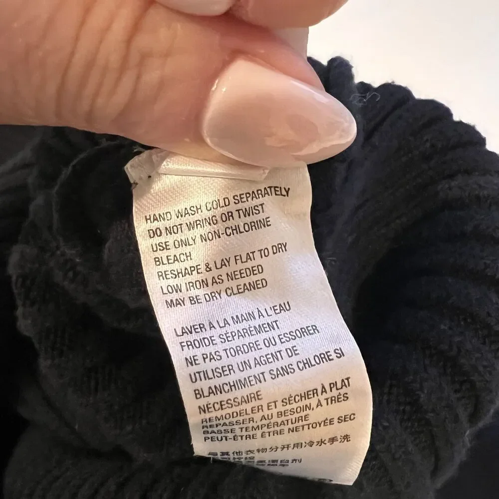 Free People Black Phoebe Sweater Dress in Size Small